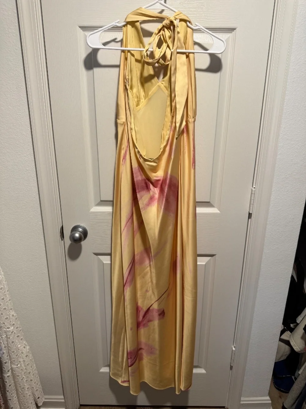 Abercrombie & Fitch Julia Slip Halter Maxi Dress, size XL